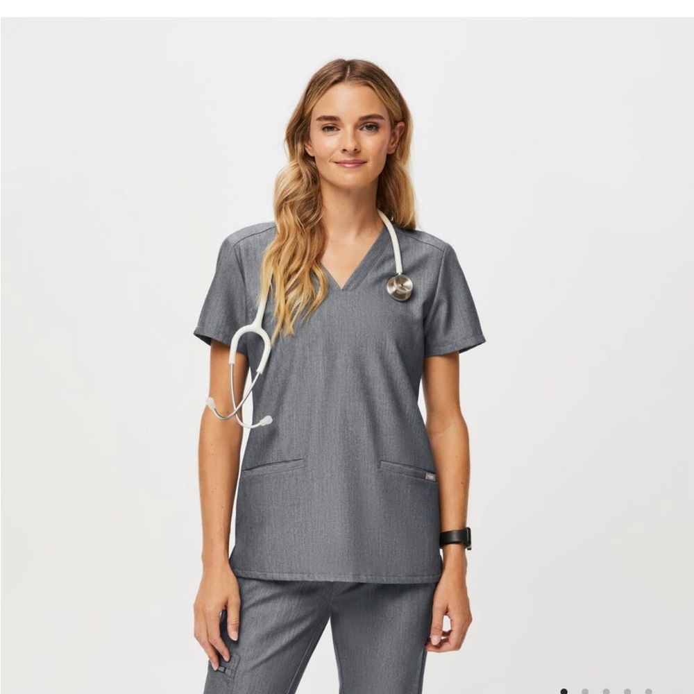 NWT!!!!  Figs Casma Three-Pocket Scrub Top Graphite Size Large. I have 2 total